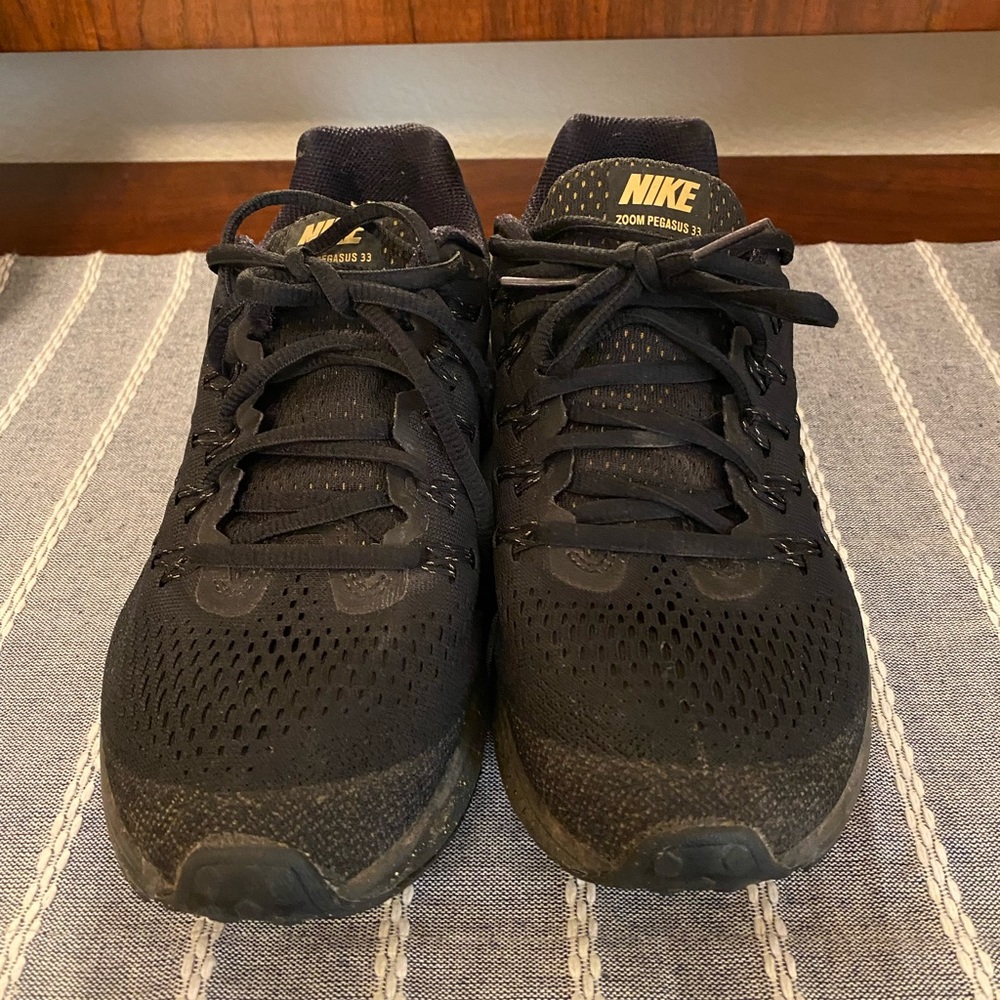 Nike Black & Gold Pegasus Sneakers